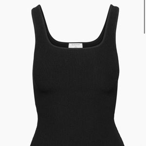 Aritzia Babaton Sculpt Knit Squareneck Hip Tank